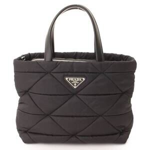 Prada Padded Quilted Tote Bag Black